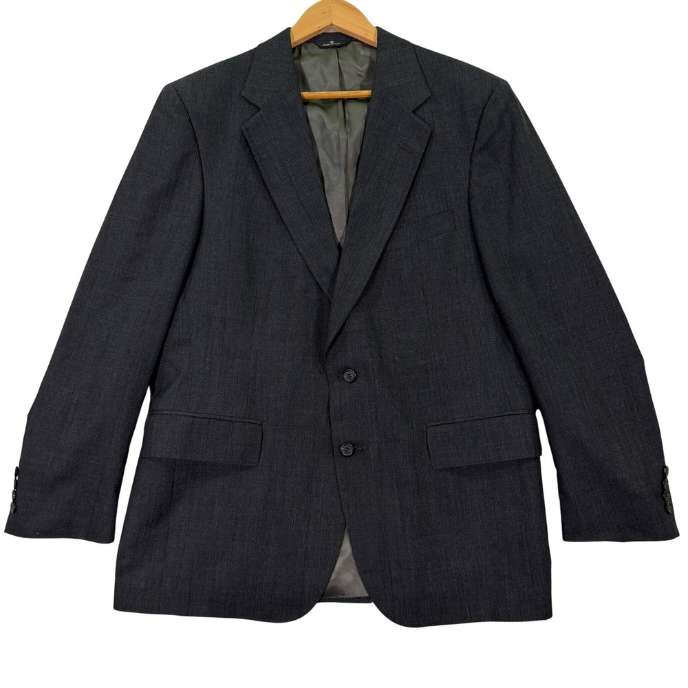 Polo University Ralph Lauren Mens 42R Blazer Charcoal Gray Stripe Sport Coat USA